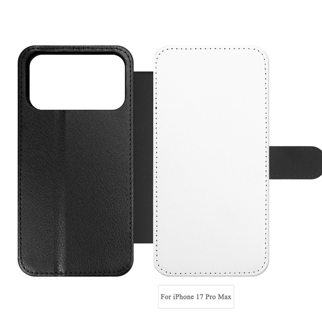 For Iphone 17 Air White Blank Sublimation Wallet Flip Leather Case for Iphone 17 Pro Max