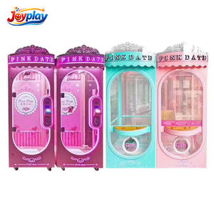 Máquina expendedora de juguetes de peluche rosa operada con monedas, juego de <span class=keywords><strong>arcade</strong></span> de barbería para cortar tu premio, máquina de cortar premios. - Product Image 1