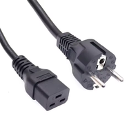 Câble d'alimentation standard européen EU, rallonge à 3 broches, certifié CE, 220V, conducteur en cuivre, longueur personnalisée