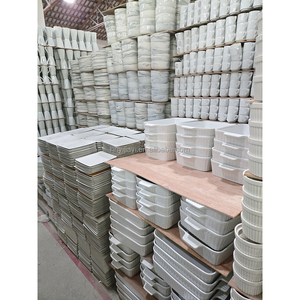 أطباق وأوعية بورسلين بيضاء بالجملة من المصنع، أدوات مائدة للمطاعم، بيع بالطن - Product Image 3