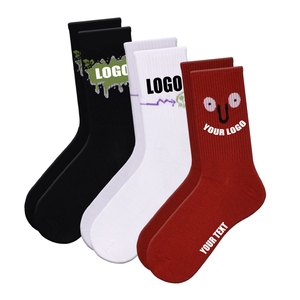 <span class=keywords><strong>Chaussettes</strong></span> athlétiques en coton respirant de haute qualité pour hommes <span class=keywords><strong>et</strong></span> femmes, conçues sur mesure, avec un logo imprimé de style équipage pour les sports de printemps - Product Image 1