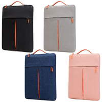 Pochette d'ordinateur en polyester avec logo personnalisé 12 ''14'' 15.6 ''Bon marché Sacoche pour ordinateur portable avec fermeture éclair Sacoche pour ordinateur portable