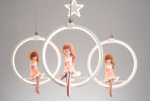 Candelabro de cristal LED para niños bonitos para dormitorio de <span class=keywords><strong>niñas</strong></span>, comedor, lámparas colgantes de <span class=keywords><strong>techo</strong></span> que lámpara colgante Led de Hotel para niños - Product Image 6