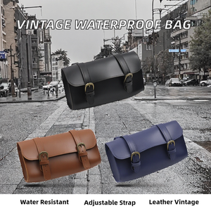 Sac de guidon de vélo/moto YY en cuir PU imperméable avec sangle réglable, portable, pour activités de plein air, unisexe et tendance - Product Image 2
