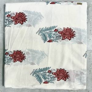 Tela Suave Estampada a Mano con Bloques Indios, Material de Costura Floral, Precio al por Mayor Disponible por Yarda - Product Image 1