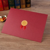 Porte-certificat en papier A4, impression de Logo personnalisé, coins découpés, porte-couverture de diplôme en papier de Style enveloppe