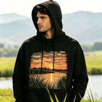 Sweat-shirts en coton à coupe ample et oversize pour la création de marque, avec impression numérique directe par jet d'encre, pour la vente en gros.