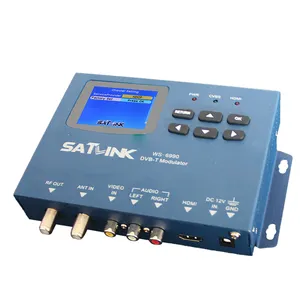 Satlink WS-6990 DVB-T Modulator 2.4 Inci, Pencari Warna Layar LCD Meter Terestrial WS6990