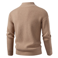 Pull cardigan confortable pour homme, double fermeture éclair, taille plus, tricoté, saison hivernale