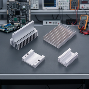 Disipador de Calor de Aluminio Mecanizado por CNC, Diseño Personalizable, Tolerancia de Precisión de 0.2, Recubrimiento de Zinc, Capacidad de 200T - Product Image 1