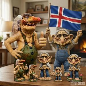 Statues de Décoration en Résine Faites à la Main, Thème Viking : Gnomes, Trolls, Elfs, Guerriers Vikings – Ornements de Poupées Figurines – Fabrication OEM - Product Image 4