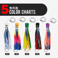 LEURRE DE PÊCHE À LA TROLLING TEASER TR012 FISH LURE UV REFLECTIVE POUR EAU SALÉE AVEC HAMECLES EN ACIER INOXYDABLE POUR LA PÊCHE EN BATEAU DU THUN ET DU MARLIN