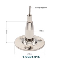 Pince de serrage réglable sur mesure en nickel pour câble d'avion, en laiton, pour accessoires de suspension de câbles métalliques, catégorie kit de suspension de câbles