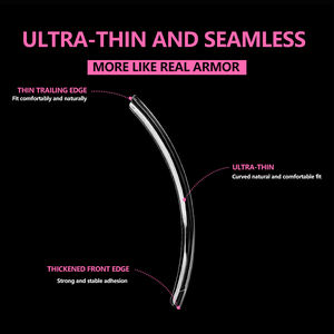 ปลายเล็บปลอม JIEYU PMMA/ABS ขนาด XXXL แบบเต็มเล็บ ยาว ใส ทรง C สำหรับผู้เริ่มต้น ใช้ทำเล็บเองที่บ้านหรือร้านทำเล็บ - Product Image 2