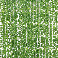 Guirlande de feuilles de lierre artificielles en soie, faite à la main, longueur personnalisée, pour décoration de toile de fond de mariage, cérémonie, fête, remise de diplôme, Halloween, Nouvel An
