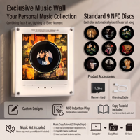 Aimant de réfrigérateur rotatif NFC en gros avec lecture de musique et photo personnalisée, aimant de réfrigérateur en vinyle personnalisé, cadeau souvenir