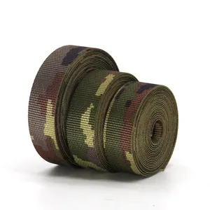 OEM & ODM Tático Nylon Camo Webbing Para Cinto Mochila Saco Equipamento Vest camuflaje espanol