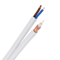Mejor precio para RG58, RG59, RG59 con cable coaxial RG6/RG-6 de 2 hilos en carrete, color blanco.