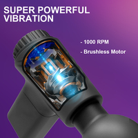 Pistolet de massage vibrant portable à 10 fréquences, moteur sans balais puissant, pour la stimulation clitoridienne et du point G, massage corporel