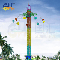 Manège d'attraction pour adultes, équipement de divertissement extérieur, balançoire de 42m, manège Flying Star, pour parcs d'attractions et fêtes foraines, à vendre