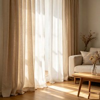 Cortinas Modernas Inteligentes con Motor y Control Remoto, Cortinas Opacas Personalizadas para Hoteles, de Poliéster/Lino, para Todas las Estaciones