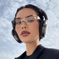 Porte-lunettes de lecture pour femmes DL Y2K Luxury Solid Anti-Blue Light avec design écologique