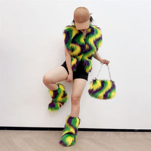 Bottes en fourrure de Mongolie à hauteur de cuisse, très vendues pour le Mardi Gras, sac <span class=keywords><strong>fourre</strong></span>-tout, vêtements d'hiver pour femmes, ensembles - Product Image 3