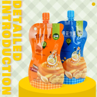 Pochettes souples verticales avec bouchon, personnalisées, pour emballage de liquides (jus, lait, eau), sacs de recharge, vente en gros