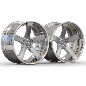 Jantes forgées sur mesure 2 pièces haute performance, design à 5 branches chromées profondes, entraxes 5*112/5*114.3 pour <span class=keywords><strong>BMW</strong></span> T6061-T6 - Product Image 1