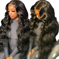 Mejora tu look con la nueva peluca de encaje HD 13x6 con ondas corporales, cabello virgen de color personalizado, suave y con volumen, pre-arrancada y con efecto de fusión de encaje.