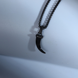 Collier pendentif <span class=keywords><strong>en</strong></span> acier inoxydable vintage punk viking, <span class=keywords><strong>dent</strong></span> de tigre, griffe de loup, bijoux de mode pour hommes, fabricant <span class=keywords><strong>en</strong></span> gros - Product Image 2
