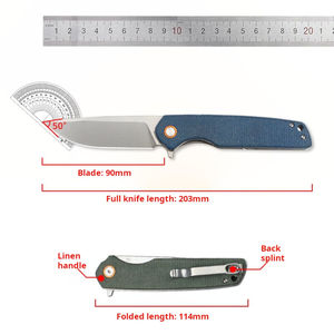 Couteau pliant MEIJI, fabrication en gros, OEM, lame D2, manche Mikata, camping en plein air, survie, clip de poche à déverrouillage par vis - Product Image 2