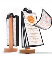 Support de menu en bois, pour table, restaurant, fast-food, A4 A5, 10x20CM,