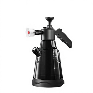 Pulvérisateur de mousse 5L haute pression avec buse réglable pour le jardinage domestique et le nettoyage, bouteille de pulvérisation à pression d'air en plastique noir - Product Image 2