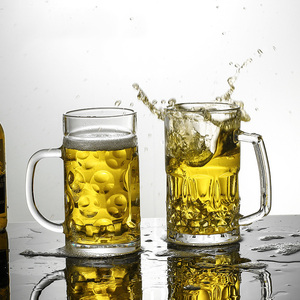 <strong>Custom</strong> Logo 250ml 300ml 400ml 500ml Classic Glass <strong>Beer</strong> Steins Thick Clear Glass <strong>Beer</strong> <strong>Mug</strong> With Handle Wholesale <strong>Beer</strong> Glass Cup - Product Image 3