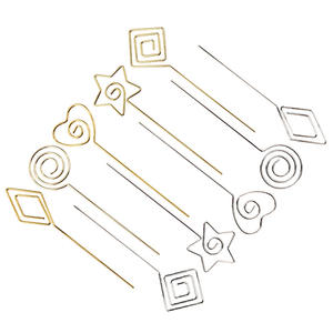 คลิปเมโมโฟโต้การ์ดชื่อแฟนซี,อุปกรณ์เสริมเค้กดินเหนียวลูกปัด DIY อุปกรณ์หนีบกระดาษโน้ตโลหะ - Product Image 3