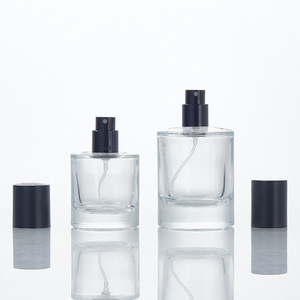 Fabbrica personalizzata 30ml di lusso nero <span class=keywords><strong>trasparente</strong></span> bottiglia di <span class=keywords><strong>vetro</strong></span> vuoto cilindro pompa spruzzatore e scatola cerchio per profumo inalanti - Product Image 3