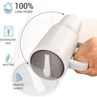 Vente en gros de gobelets isothermes en acier inoxydable de 40 oz avec poignée, gravure au laser, anti-fuite, pour les voyages