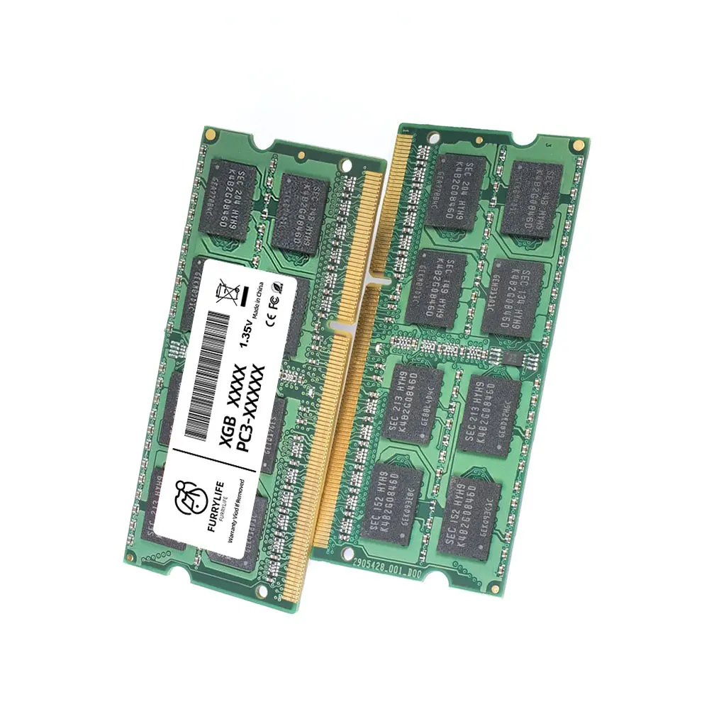 Furrylife 8GB RAM máy tính DDR3 RAM DDR3L 1.35V 8G 1600MHz SODIMM cho máy tính xách tay Bộ nhớ