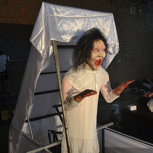 Fantasma <span class=keywords><strong>de</strong></span> bruja <span class=keywords><strong>de</strong></span> cama móvil aterradora con motor neumático <span class=keywords><strong>de</strong></span> alta velocidad para escena <span class=keywords><strong>de</strong></span> película <span class=keywords><strong>de</strong></span> <span class=keywords><strong>terror</strong></span> DINOSKY - Product Image 2