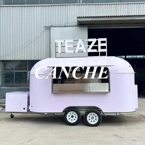 Carrito de Comida Móvil Personalizado para Venta de Pizza y BBQ, Camioneta de Comida Rápida, Carrito de Hot Dogs - Product Image 1