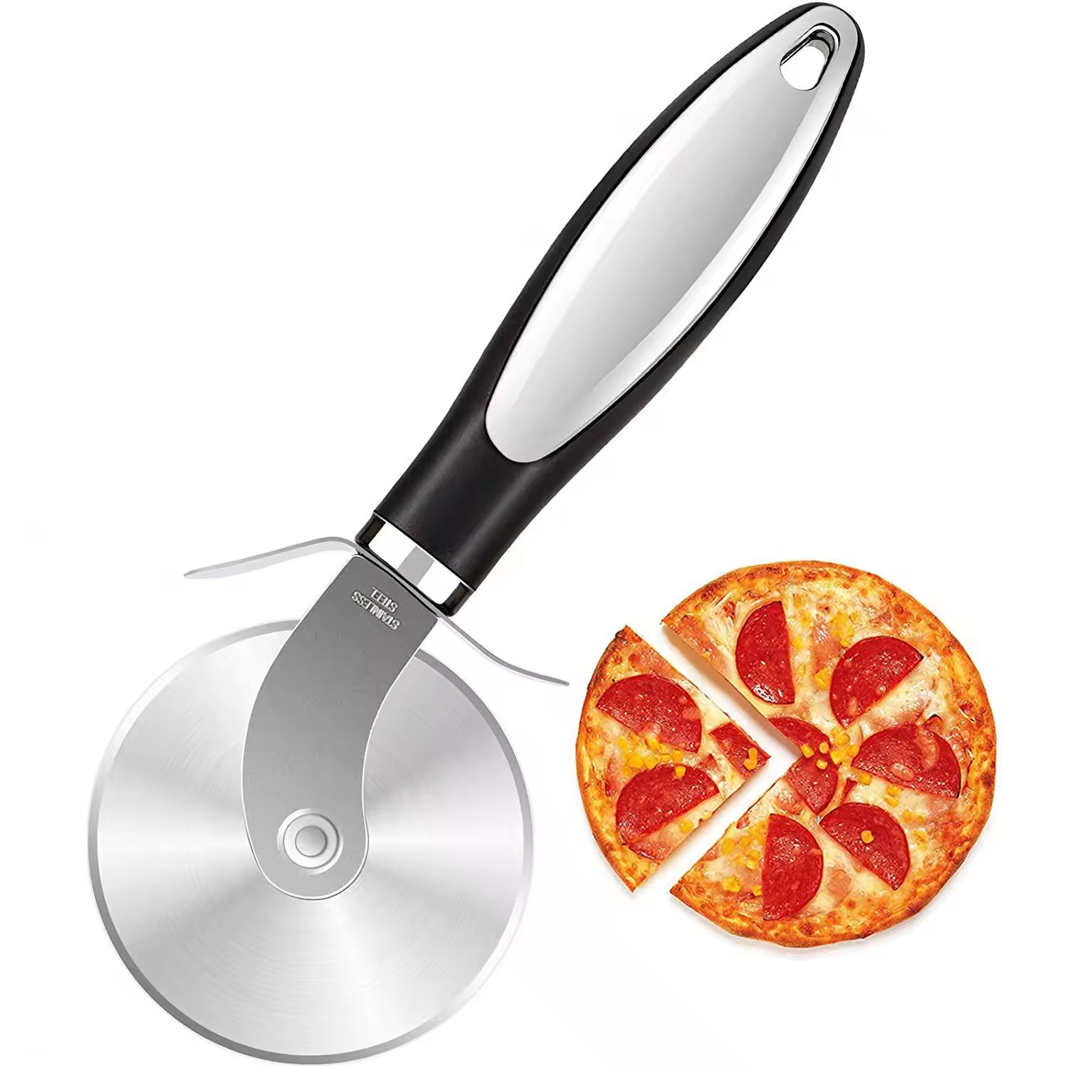 XLT Stainless Steel Pizza Cutter Wheel Super Sharp Pizza Food Slicer - Customization Pasta & Pizza Tools