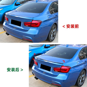 Bmw Rear Spoiler Piano Black Carbon Fiber Texture Ducktail Trunk Lip For F30 F35 2013 2019 Psm Models - Product Image 4