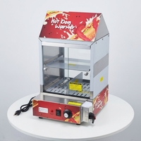 Vitrine chauffante commerciale de comptoir pour boulangeries, poulet frit, saucisses et hot-dogs