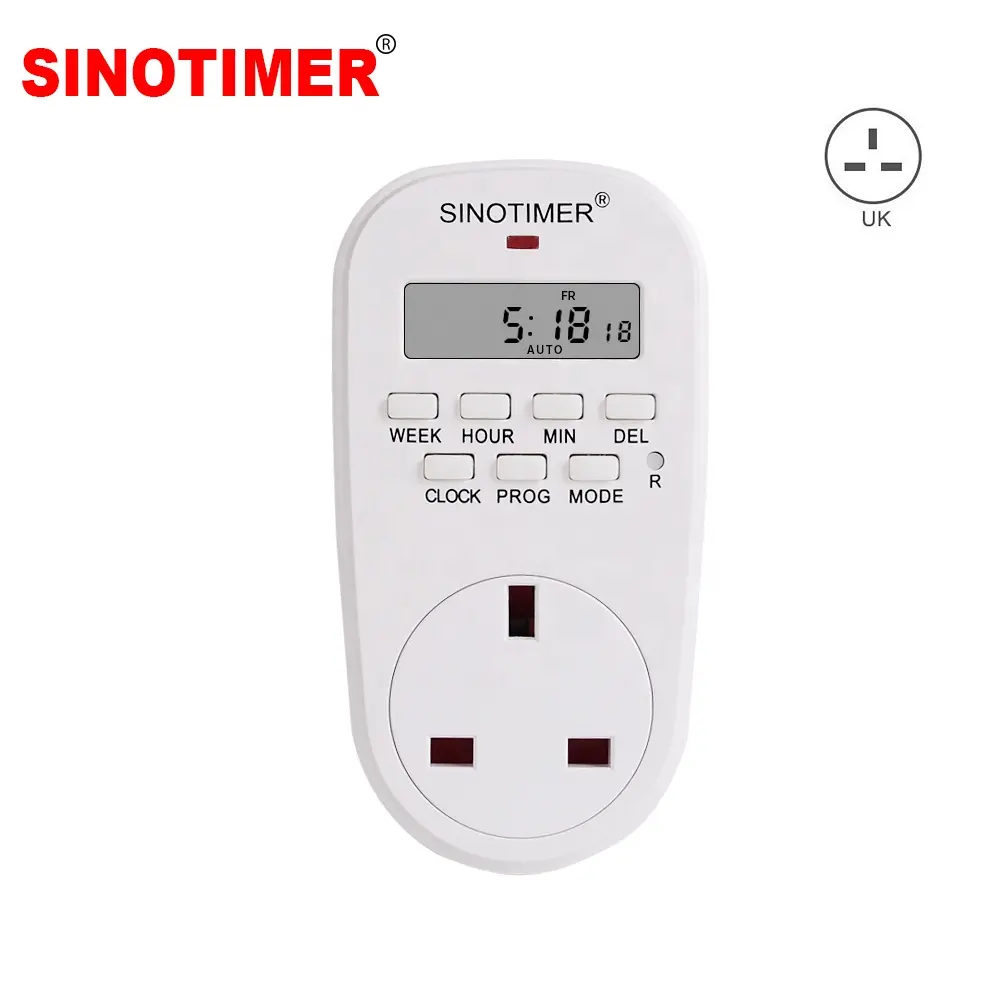 UK Plug Outlet Electric Digital SocketとTimer Socket Timer Plug 220V Time Control 7 Days Programmable Timer Switch Countdown