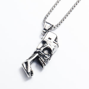 การค้าต่างประเทศข้ามพรมแดนยุโรปและสหรัฐอเมริกาบุคลิกภาพที่เปิดขวดไฟแช็กสร้อยคอเหล็กไทเทเนียมชายเย็นคืน - Product Image 1