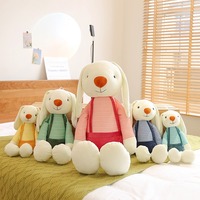 2025 dessin animé mignon longue oreille lapin en peluche jouet Animation Figure mignon doux lapin en peluche Mini animaux jouets