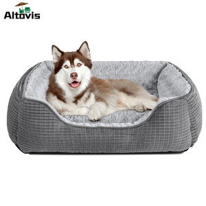 All'ingrosso multi-colori rettangolo traspirante lavabile oxford peluche ultra morbido cucciolo divano letto per pet dog gatti negozi - Product Image 1
