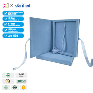 Элегантные подарочные коробки-книги из бархата с магнитной застежкой, экологичные, из переработанных материалов, для элитных подарков и ювелирных изделий - Product Image 1