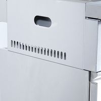 Station de cuisson extérieure industrielle moderne en acier inoxydable 304 à fixation murale avec porte coulissante pour armoire de cuisine de restaurant